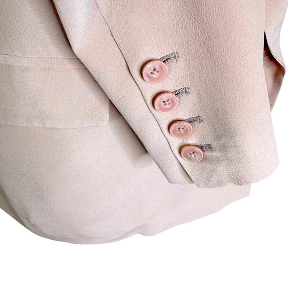 The Reset R|Label Silk Double Breasted Blazer Dusty Blush Pink Size M - Picture 4 of 12